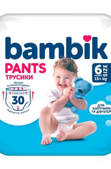 Подгузники-трусики Bambik размер 6 (15+ кг), 30 шт