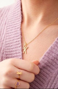 Позолоченный серебряный кулон Design Letters