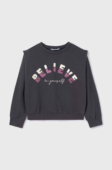 Детская кофта Mayoral цвет серый с принтом 7468