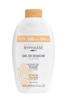 Гель для душа Byphasse Plaisir Shower Gel Цветы тиаре, 600 мл