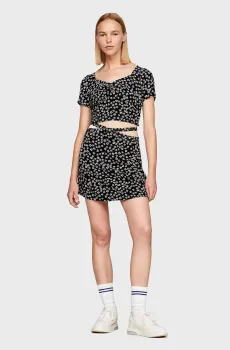 Женская черная юбка с узором TJW DITSY CUT OUT Черный XS Tommy Jeans DW0DW17438