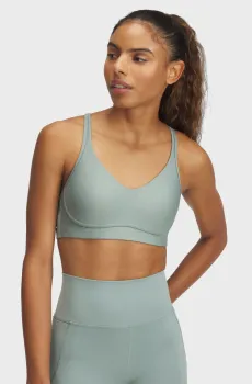 Женский мятный топ UA Infinity Low 2.0 Bra Ментоловый S (D-DD) Under Armour 1384126-348