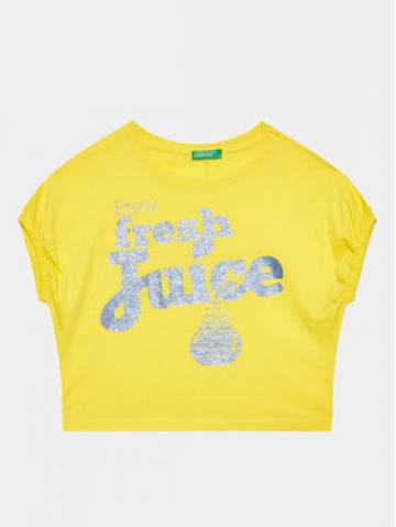 United Colors Of Benetton Футболка 3096C10BT Жовтий Regular Fit United Colors Of Benetton Футболка 3096C10BT Жовтий Regular Fit