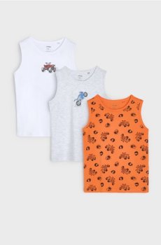 Майки з мотивом транспорту 3 шт. - різнобарвний