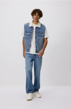 Reserved - Джинсова жилетка - синій - 861EM-50J