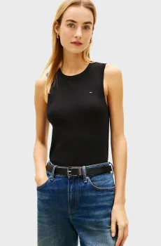 Женская черная майка SLIM CODY Черный XS Tommy Hilfiger WW0WW47806