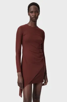 Женское коричневое платье RILEY Коричневый 8 AllSaints W134DE