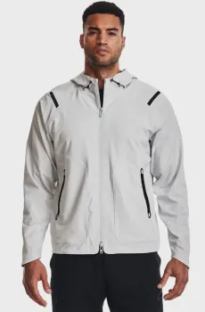 Мужская светло-серая ветровка UA Unstoppable Jacket Серый S Under Armour 1370494-014