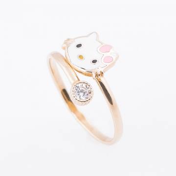 Детское золотое кольцо "Hello kitty" к03448 Детское золотое кольцо "Hello kitty" к03448