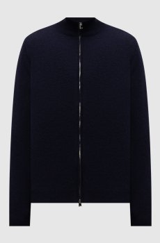 Кардиган из кашемира синего цвета