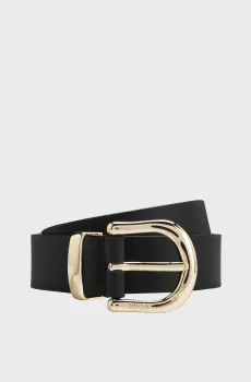 Женский черный кожаный ремень Черный 80 HUGO 50554089;001