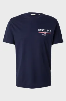 Мужская темно-синяя футболка GRAPHIC SS Синий S Gant 2067044