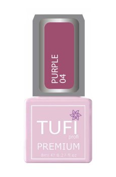 Уценка! Гель-лак для ногтей Tufi Profi Premium Purple 04 Кардинал, 8 мл
