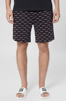 Мужские черные шорты с узором Черный S HUGO 50544201;002