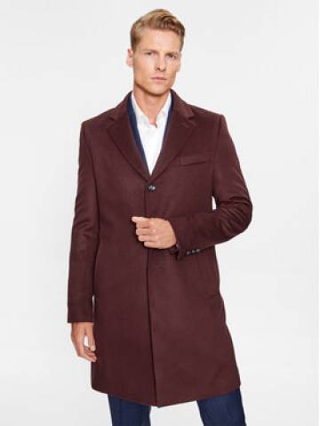 Boss Вовняне пальто H-Hyde-234 50502327 Бордовий Slim Fit Boss Вовняне пальто H-Hyde-234 50502327 Бордовий Slim Fit