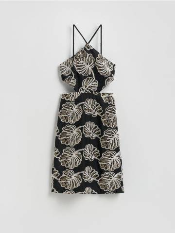 Reserved - LADIES` DRESS - чорний - 077GP-99X Reserved - LADIES` DRESS - чорний - 077GP-99X