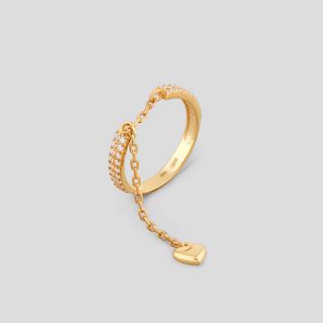 Серебряные кольца с позолотой Minimal ЛК-0374з Серебряные кольца с позолотой Minimal ЛК-0374з