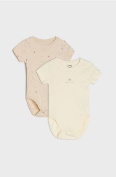 Бавовняні боді, 2 шт. - нюдовий