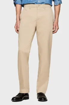 Мужские бежевые чиносы DENTON CHINO SATIN Бежевый 32-32 Tommy Hilfiger MW0MW37873