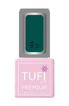 Уценка! Гель-лак для ногтей Tufi Profi Premium Sea 17 Темно-циановый, 8 мл