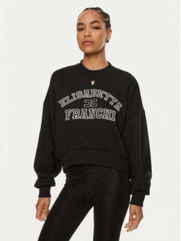 Elisabetta Franchi Світшот MD-003-46E2 Чорний Relaxed Fit Elisabetta Franchi Світшот MD-003-46E2 Чорний Relaxed Fit