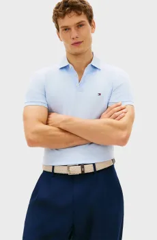 Мужское голубое поло TIPPED SLIM Голубой S Tommy Hilfiger MW0MW43144