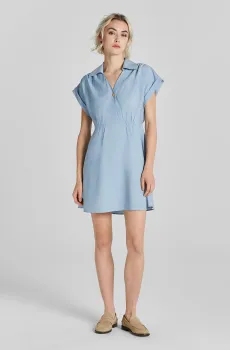 Женское голубое платье REL POPOVER SS DRESS Голубой 38 Gant 4503323