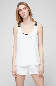 Женская белая майка Белый M Calvin Klein KW0KW01778