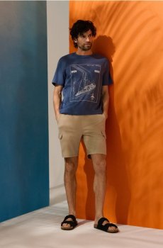 Слім карго шорти - бежевий