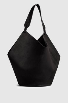 Черная замшевая сумка с логотипом