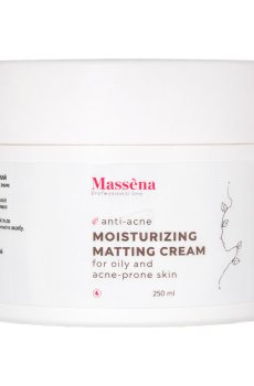 Увлажняющий матирующий крем для лица Massena Anti-Acne Moisturizing Matting Cream для жирной и склонной к акне кожи, 250 мл