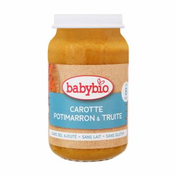 Органическое пюре Babybio из моркови, китайской тыквы и форели, 200 г Органическое пюре Babybio из моркови, китайской тыквы и форели, 200 г
