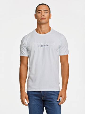 Lindbergh Футболка 30-400200 Блакитний Relaxed Fit Lindbergh Футболка 30-400200 Блакитний Relaxed Fit