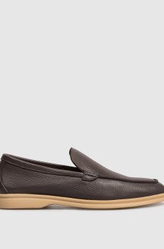 Коричневые кожаные лоферы FELIX