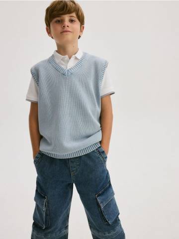 Reserved - BOYS` VEST - лавандовий - 8919X-04X Reserved - BOYS` VEST - лавандовий - 8919X-04X