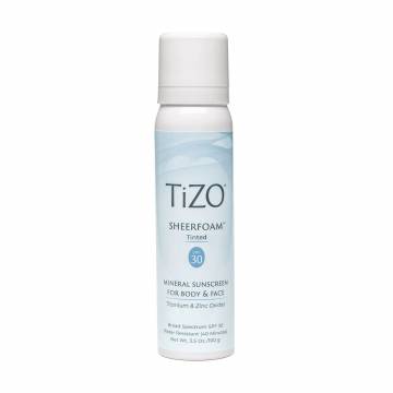 Минеральная солнцезащитная пенка для лица и тела TiZO SheerFoam Body & Face Tinted SPF 30 с оттенком, 100 г Минеральная солнцезащитная пенка для лица и тела TiZO SheerFoam Body & Face Tinted SPF 30 с оттенком, 100 г
