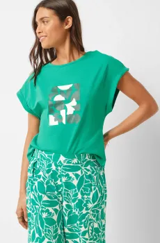 Женская зеленая футболка APOLI Зеленый S Etam 6539397