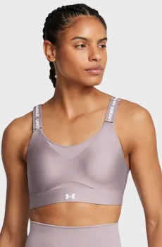 Женский серый топ UA Infinity High 2.0 Bra Серый XL (D-DD) Under Armour 1384112-016