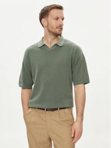 Jack&Jones Поло Linen 12252748 Зелений Regular Fit Jack&Jones Поло Linen 12252748 Зелений Regular Fit