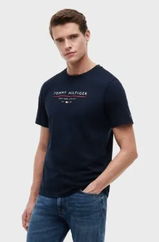 Мужская темно-синяя футболка BRAND LOVE Синий L Tommy Hilfiger MW0MW44359