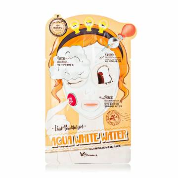 Трехступенчатая маска для лица Elizavecca Aqua White Water Illuminate Mask осветляющая и увлажняющая, 29 мл Трехступенчатая маска для лица Elizavecca Aqua White Water Illuminate Mask осветляющая и увлажняющая, 29 мл