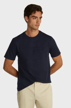 Мужская темно-синяя футболка EMBOSS Синий XXL Tommy Hilfiger MW0MW39168