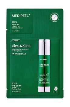 Двухэтапная маска для лица Medi-Peel Phyto Cica-Nol B5 3000 Shot Serum 2 Step Mask, 1 шт
