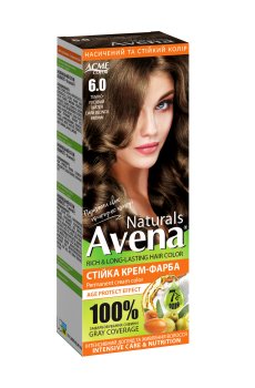 Стойкая крем-краска для волос Acme Color Avena Naturals Permanent Cream Color 6.0 Темно-русый шатен, 115 мл