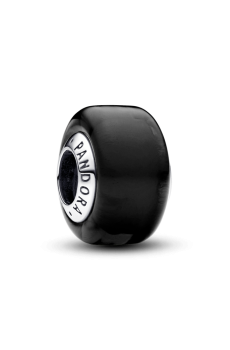 Намистина маленька з муранським склом чорного кольору