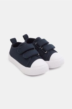 Текстильные кеды - темно-синій