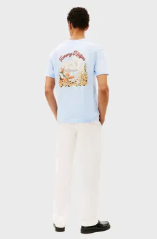 Мужская голубая футболка GRAPHIC TEE Голубой L Tommy Hilfiger MW0MW41475