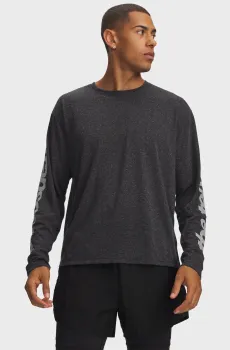 Мужской темно-серый лонгслив Halo Run Aeris LS Серый XL Under Armour 6016482-008