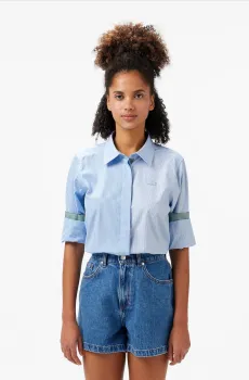 Женская голубая рубашка Голубой 34 Lacoste CF0503T01