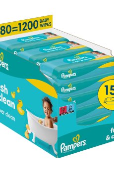 Детские влажные салфетки Pampers Fresh Clean, 1200 шт